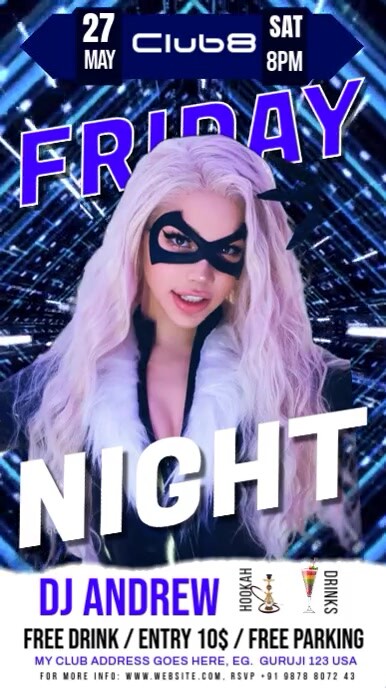 party club/bar, Instagram Story template