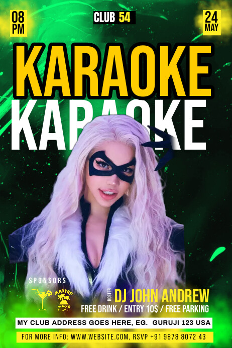 Black Party Club/bar Posters Template | PosterMyWall