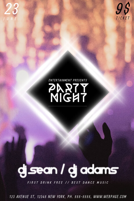 Party Dance Night Flyer Template For Party Night Club Postermywall Party Dance Night Flyer Template For Party Night Club Postermywall