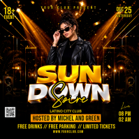 Black Nightclub Party Instagram Plasing Template
