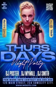 party Half Page Wide template