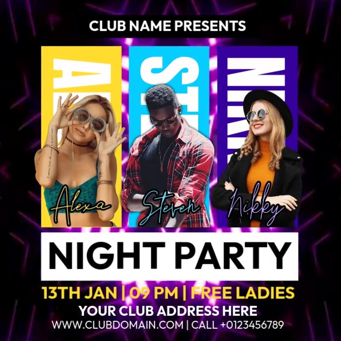 PARTY Instagram-opslag template