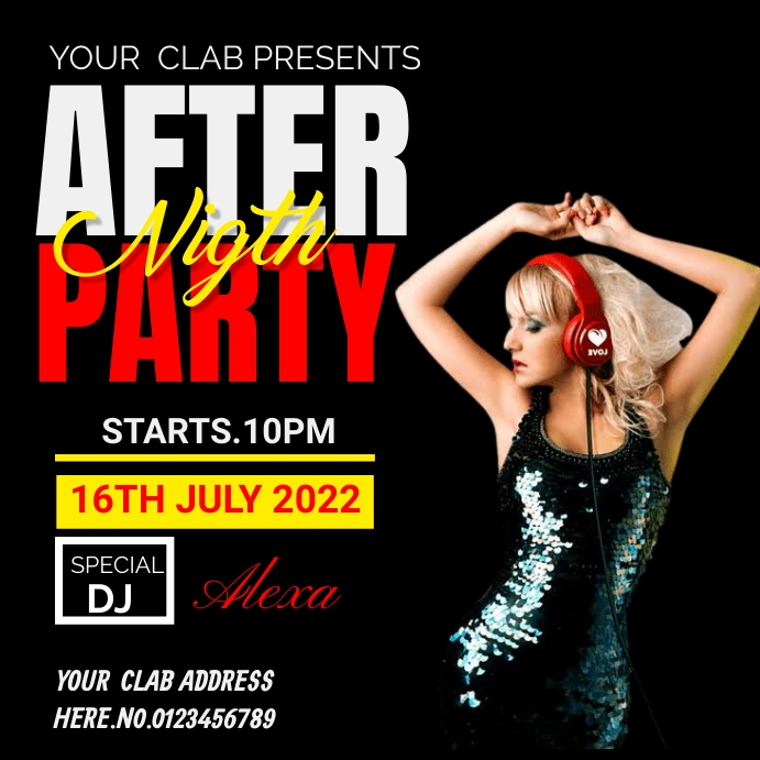 Party Instagram Plasing template