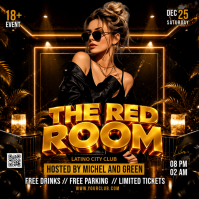 Schwarz Nightclub Event Instagram 帖子 Template