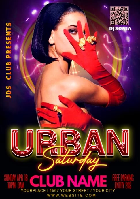 Black Club Event A3 Template | PosterMyWall