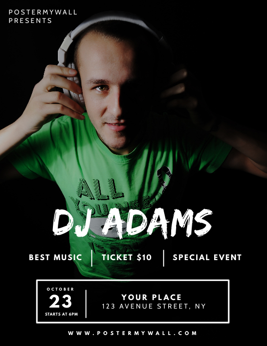 Party Dj Flyer Event Template Postermywall
