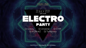 Purple Electro Party Film w tle na Facebooka Template
