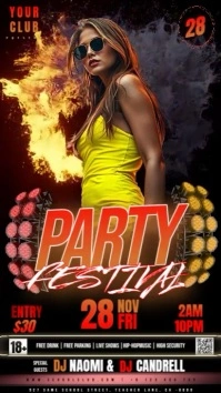 Party Event Fest Instagram Story Design Template