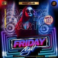 Party Event Flyer design template video ad Instagram Post