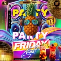 Party Event Flyer design template video ad Instagram Post