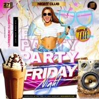 White Friday Night Party Instagram Post Template