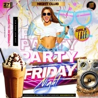 Party Event Flyer design template video ad Publicação no Instagram