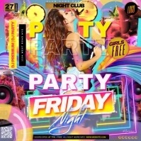 Party Event Flyer design template video ad Pos Instagram
