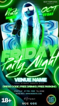 Party Event Flyer design template video ad Instagram Story