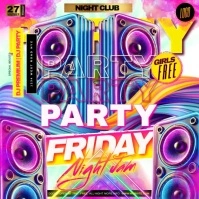 Party Event Flyer design template video ad Message Instagram