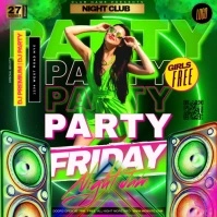 Party Event Flyer design template video ad Publicação no Instagram