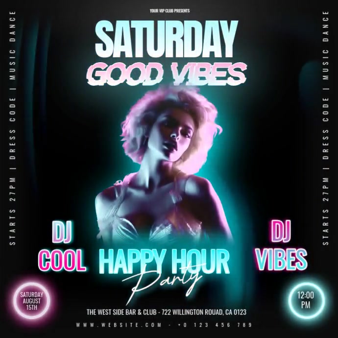 Party event flyer square ad Template | PosterMyWall