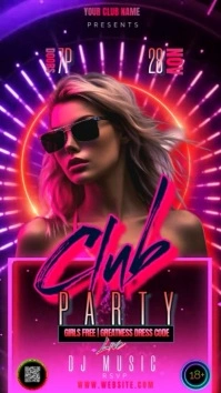 Party event instagram story video ad Digital Display (9:16) template