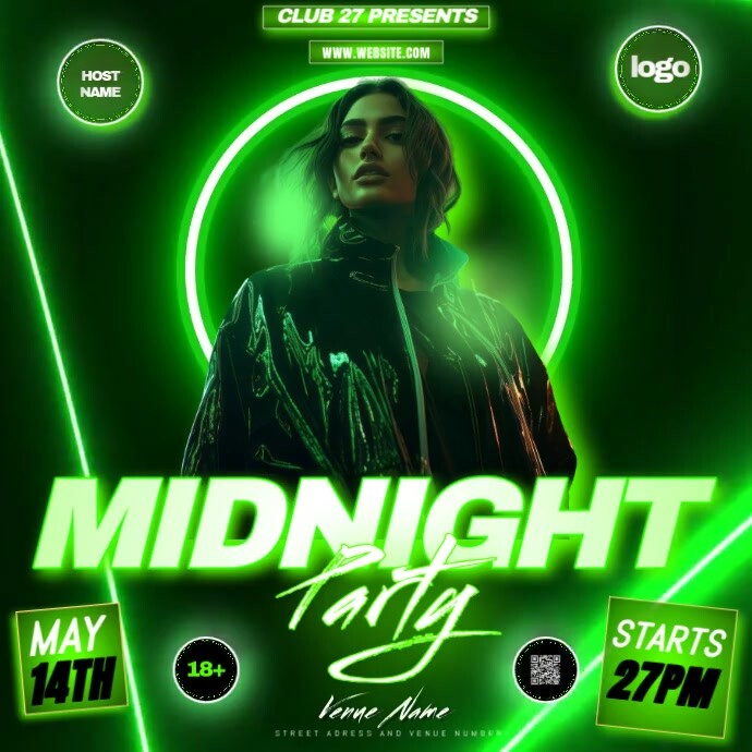 Party Event video design template Instagram Post