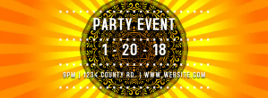 Arancione Party Faebook cover Couverture Facebook Template