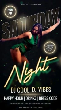 Party flyer ad template instagram story