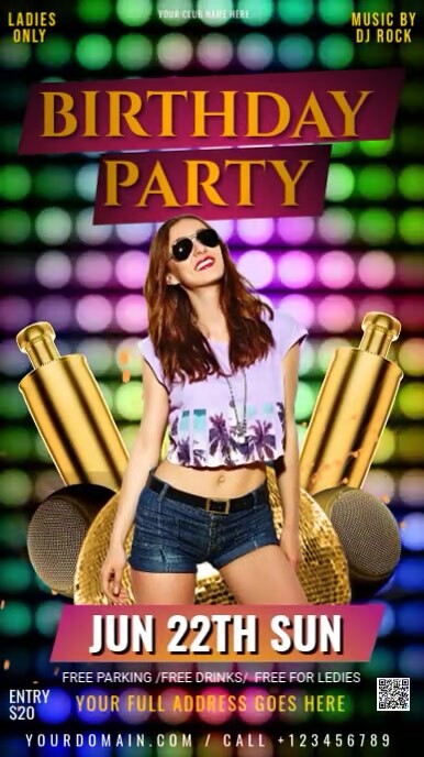 party flyer Instagram Story template