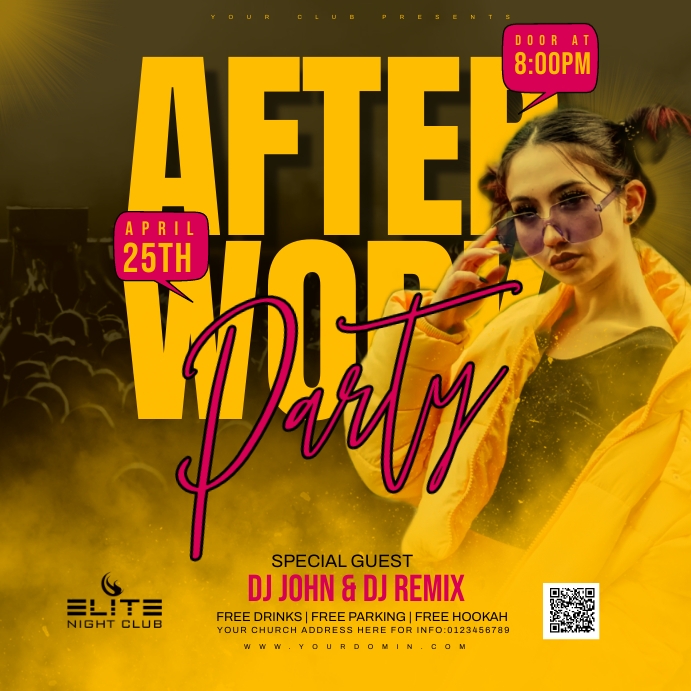 Party flyer Instagram Plasing template