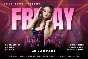 Party flyer Etiket template