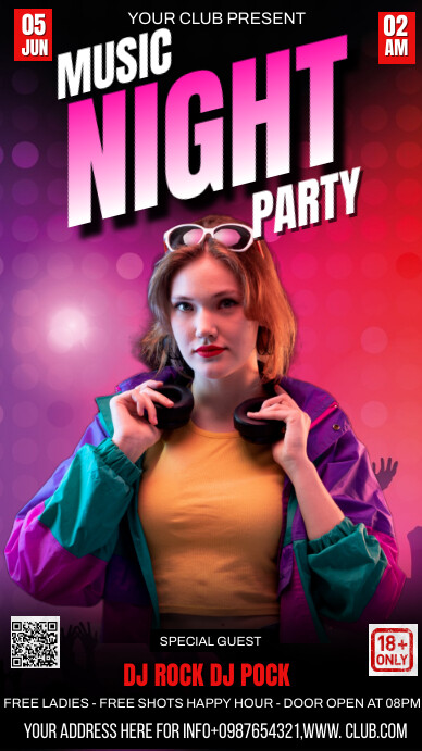 party flyer Instagram Story template