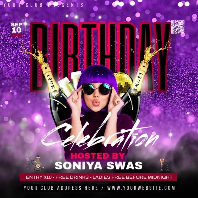 Party flyer Wpis na Instagrama template