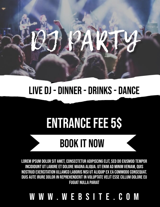 party flyer Pamflet (VSA Brief) template