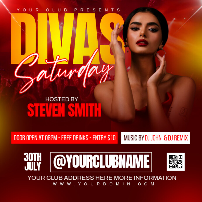 Party flyer Instagram Plasing template