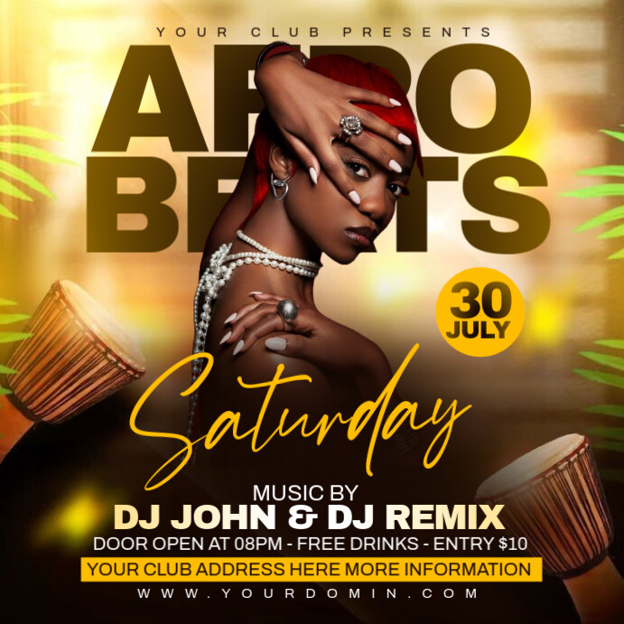 Party flyer Publicação no Instagram template