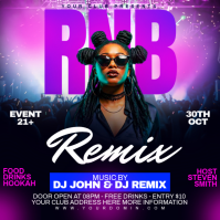 Hitam RNB Remix Event Instagram na Post Template