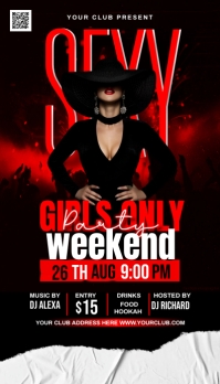 Party flyer Визитная карточка template