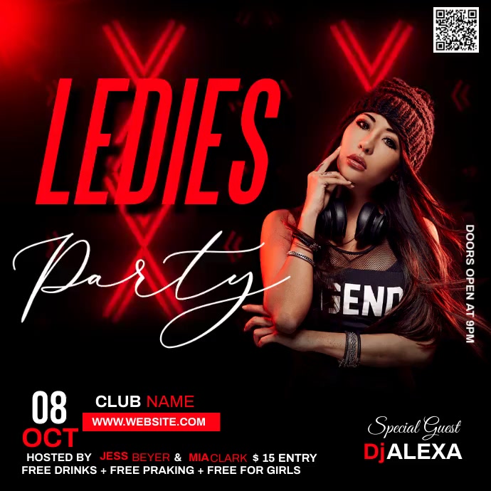 Party flyer Publicação no Instagram template