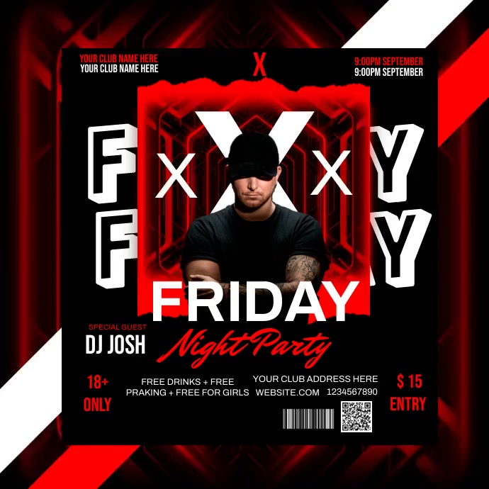 Party flyer Publicação no Instagram template