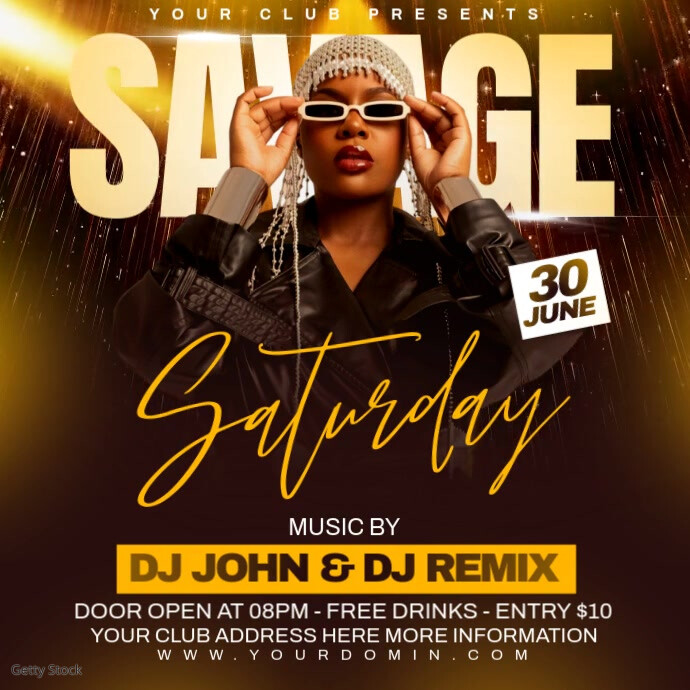 Party flyer Instagram na Post template