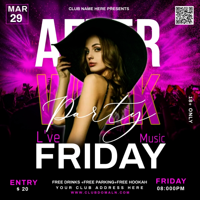Party flyer Publicação no Instagram template