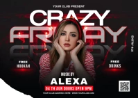 Party flyer Postcard template