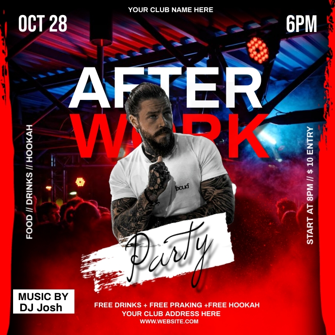 Party flyer Instagram Plasing template