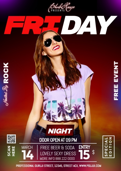 party flyer A4 template