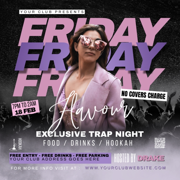 Party flyer Instagram na Post template