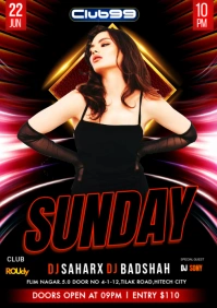 Party flyer A3 template