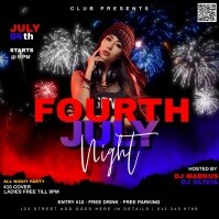 Party flyer โพสต์บน Instagram template