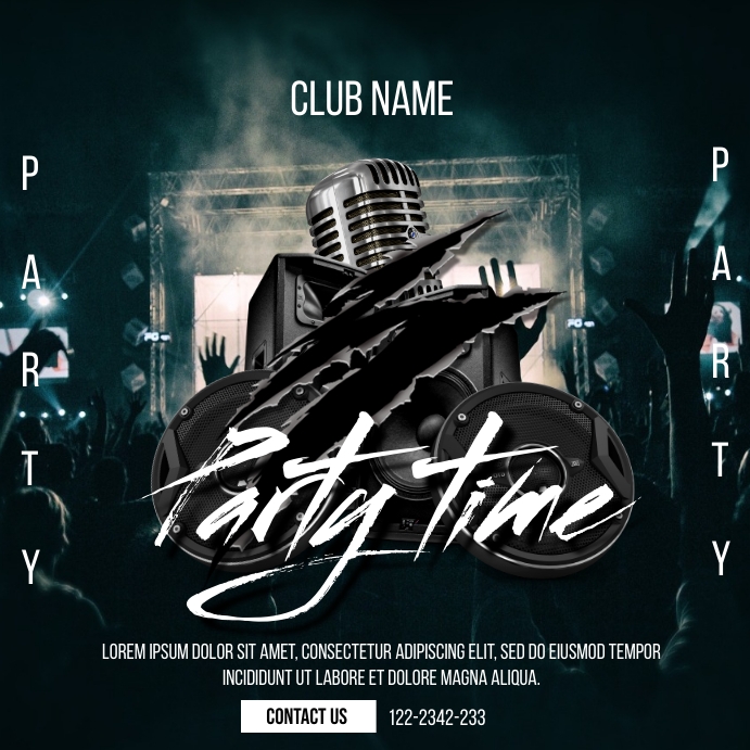 Party flyer Post Instagram template