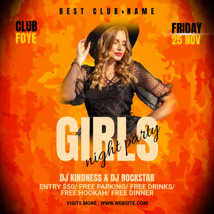 Party Flyer Post Instagram template