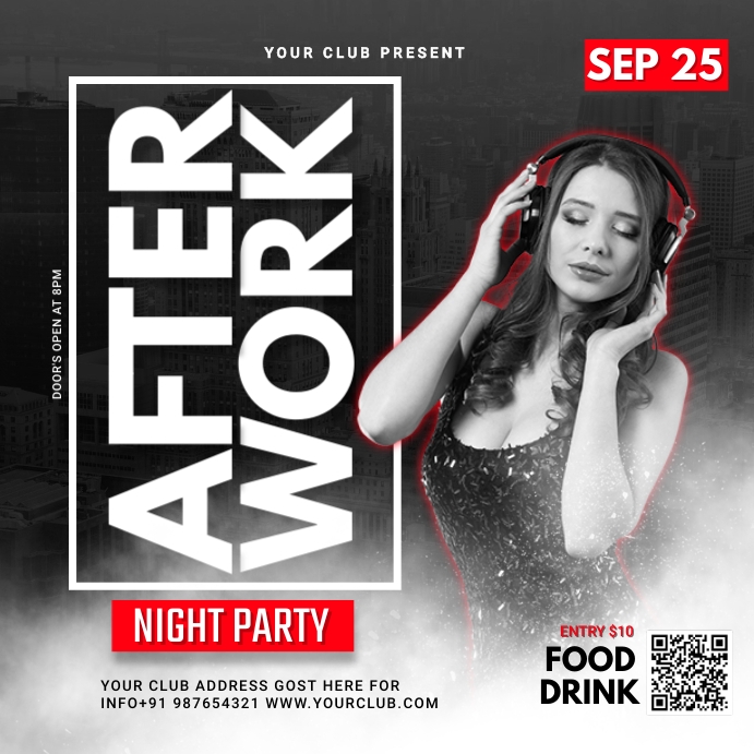Party flyer Publicação no Instagram template