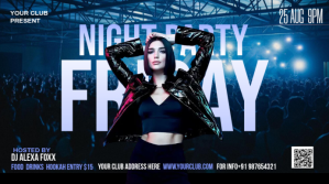 Party flyer Digital Display (16:9) template