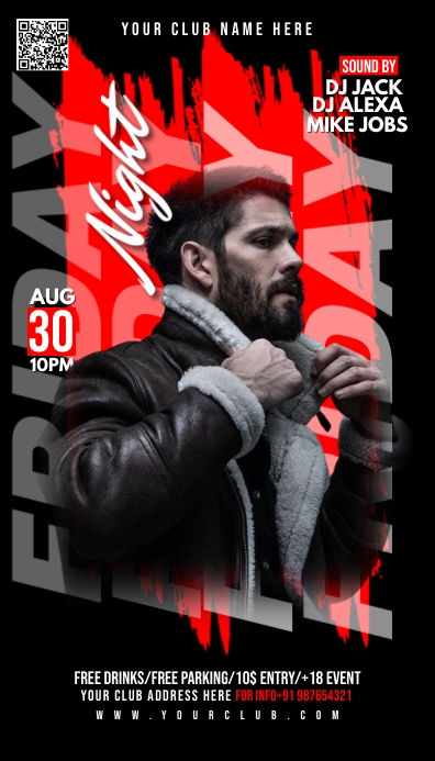 Party flyer Besigheidskaart template